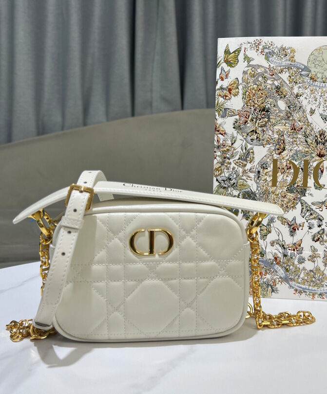 Christian Dior Small Dior Caro Top Handle Camera Bag